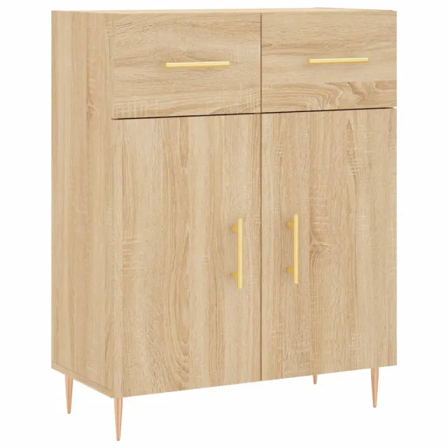 Buffet haut Chêne sonoma 69,5x34x180 cm Bois d'ingénierie