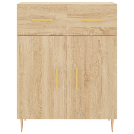 Buffet haut Chêne sonoma 69,5x34x180 cm Bois d'ingénierie