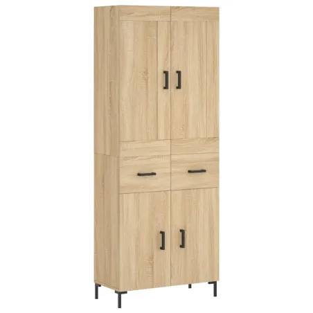 Buffet haut Chêne sonoma 69,5x34x180 cm Bois d'ingénierie