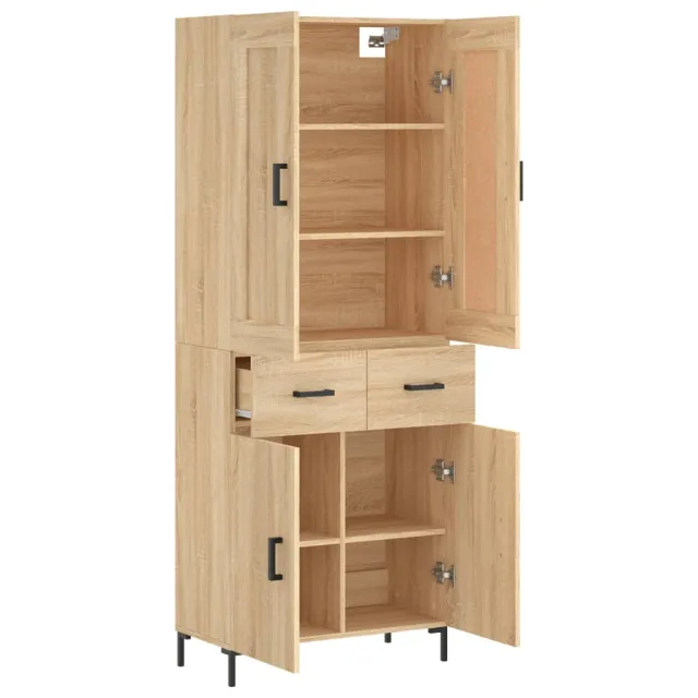 Buffet haut Chêne sonoma 69,5x34x180 cm Bois d'ingénierie