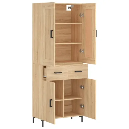 Buffet haut Chêne sonoma 69,5x34x180 cm Bois d'ingénierie