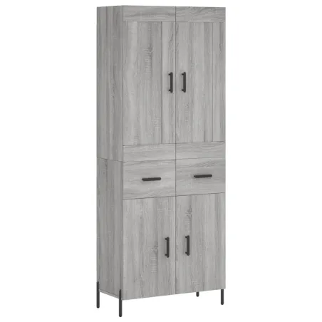 Buffet haut Sonoma gris 69,5x34x180 cm Bois d'ingénierie