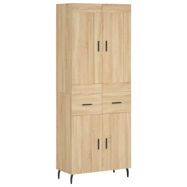 Buffet haut Chêne sonoma 69,5x34x180 cm Bois d'ingénierie