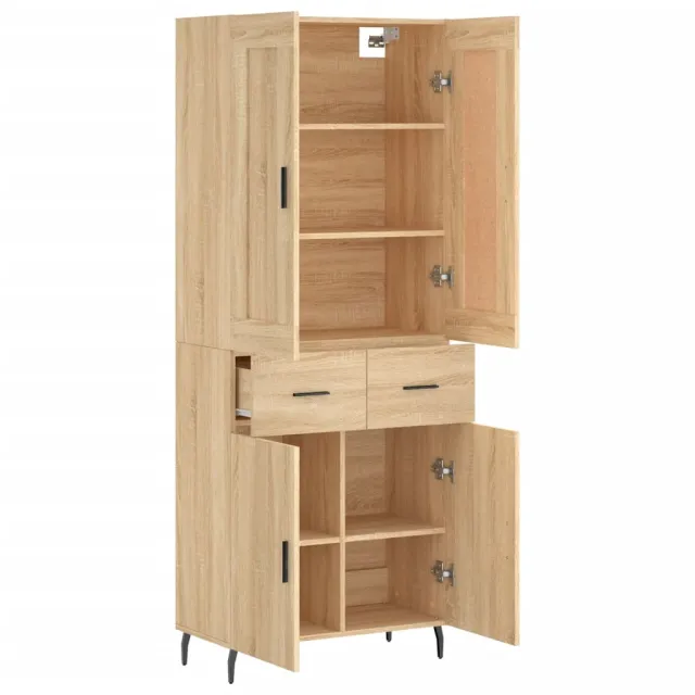 Buffet haut Chêne sonoma 69,5x34x180 cm Bois d'ingénierie