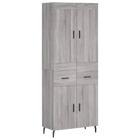 Buffet haut Sonoma gris 69,5x34x180 cm Bois d'ingénierie