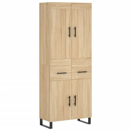 Buffet haut Chêne sonoma 69,5x34x180 cm Bois d'ingénierie 2