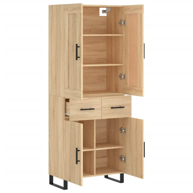 Buffet haut Chêne sonoma 69,5x34x180 cm Bois d'ingénierie