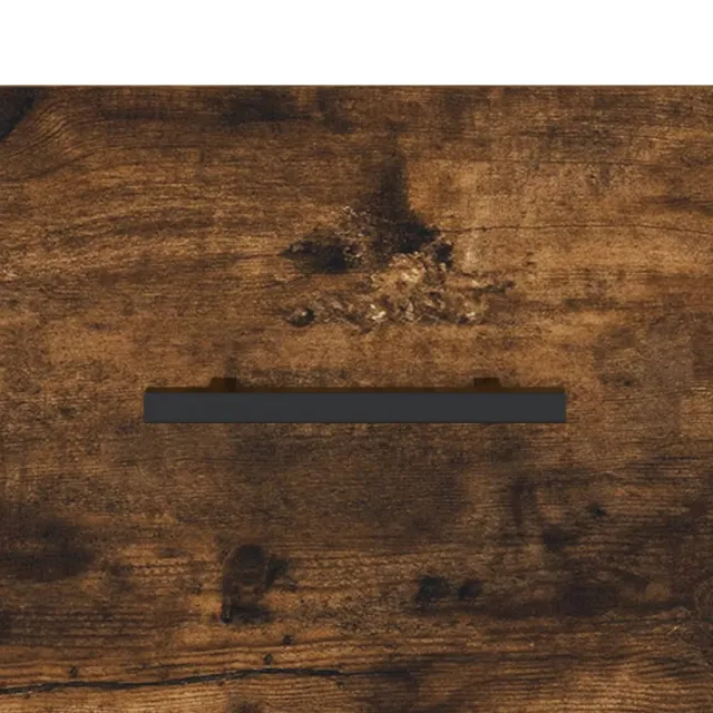 Buffet haut Chêne fumé 69,5x34x180 cm Bois d'ingénierie