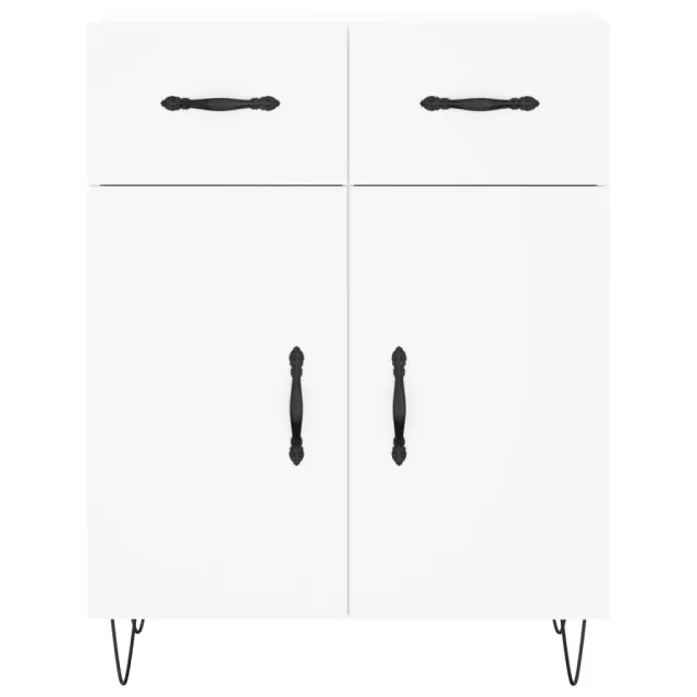 Buffet haut Blanc 69,5x34x180 cm Bois d'ingénierie