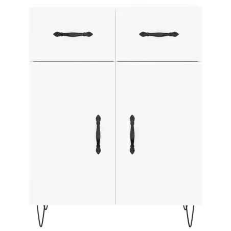 Buffet haut Blanc 69,5x34x180 cm Bois d'ingénierie