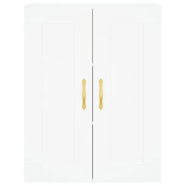 Buffet haut Blanc 69,5x34x180 cm Bois d'ingénierie