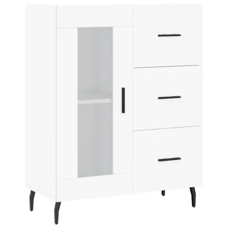 Buffet haut Blanc 69,5x34x180 cm Bois d'ingénierie