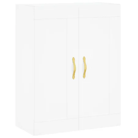 Buffet haut Blanc 69,5x34x180 cm Bois d'ingénierie