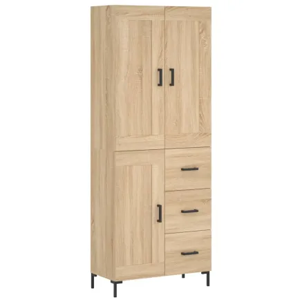 Buffet haut Chêne sonoma 69,5x34x180 cm Bois d'ingénierie 2