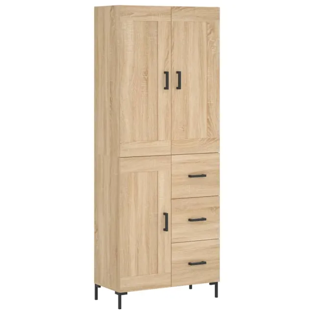 Buffet haut Chêne sonoma 69,5x34x180 cm Bois d'ingénierie