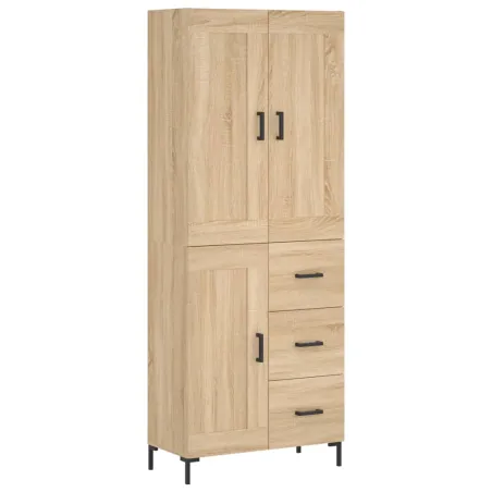 Buffet haut Chêne sonoma 69,5x34x180 cm Bois d'ingénierie