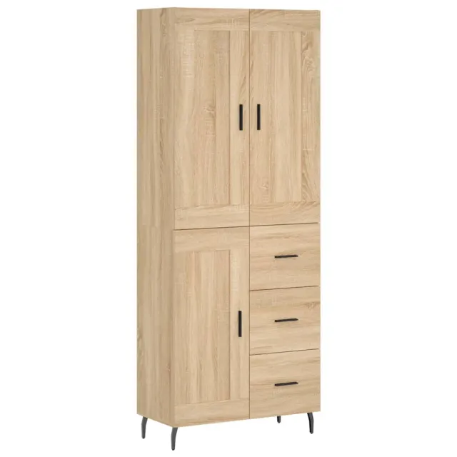 Buffet haut Chêne sonoma 69,5x34x180 cm Bois d'ingénierie
