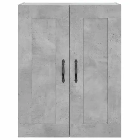 Buffet haut Gris béton 69,5x34x180 cm Bois d'ingénierie