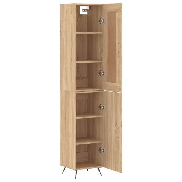 Buffet haut Chêne sonoma 34,5x34x180 cm Bois d'ingénierie