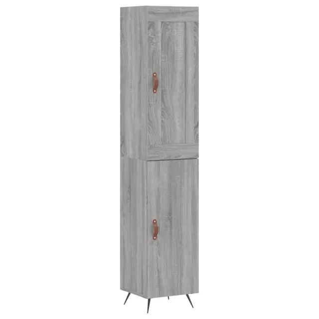 Buffet haut Sonoma gris 34,5x34x180 cm Bois d'ingénierie