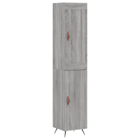 Buffet haut Sonoma gris 34,5x34x180 cm Bois d'ingénierie