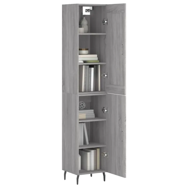Buffet haut Sonoma gris 34,5x34x180 cm Bois d'ingénierie