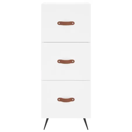 Buffet haut Blanc 34,5x34x180 cm Bois d'ingénierie