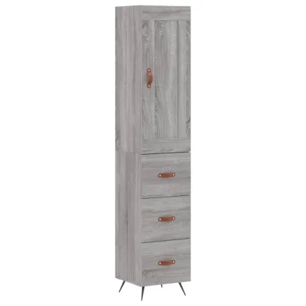 Buffet haut Sonoma gris 34,5x34x180 cm Bois d'ingénierie 2