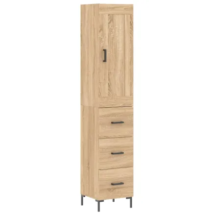 Buffet haut Chêne sonoma 34,5x34x180 cm Bois d'ingénierie 2