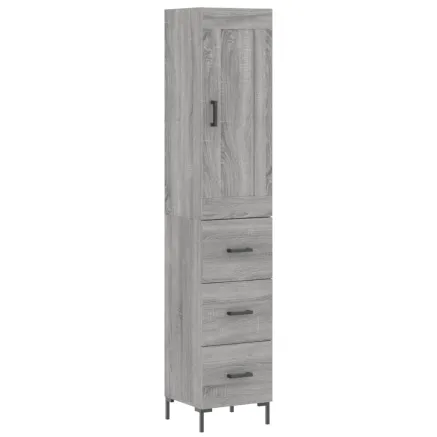 Buffet haut Sonoma gris 34,5x34x180 cm Bois d'ingénierie 2