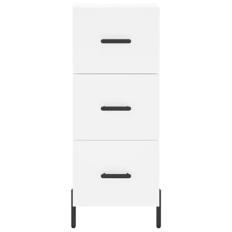 Buffet haut Blanc 34,5x34x180 cm Bois d'ingénierie