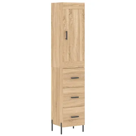 Buffet haut Chêne sonoma 34,5x34x180 cm Bois d'ingénierie 2