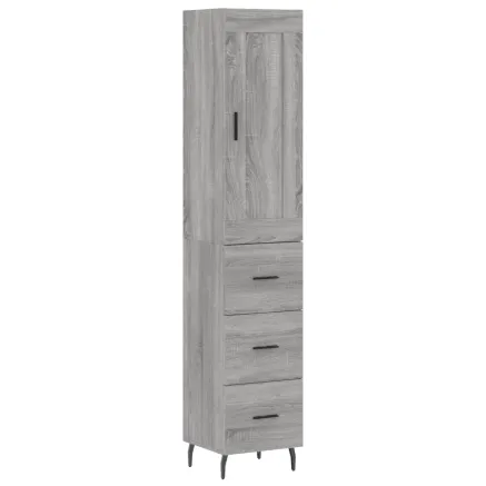 Buffet haut Sonoma gris 34,5x34x180 cm Bois d'ingénierie 2