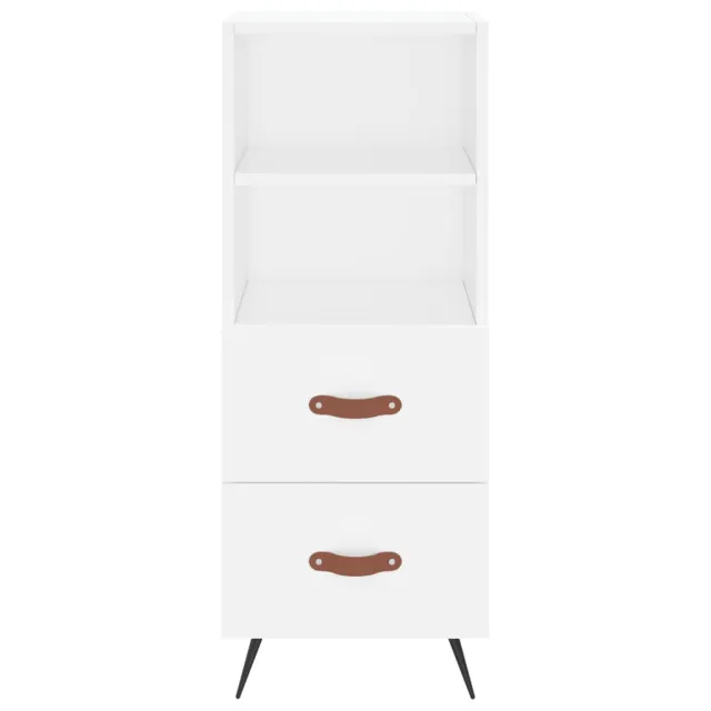 Buffet haut Blanc 34,5x34x180 cm Bois d'ingénierie