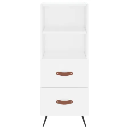 Buffet haut Blanc 34,5x34x180 cm Bois d'ingénierie