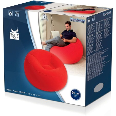 Bestway Gigantisch Opblaasbare Stoel Fashion Kleuren Assortiment 112x1