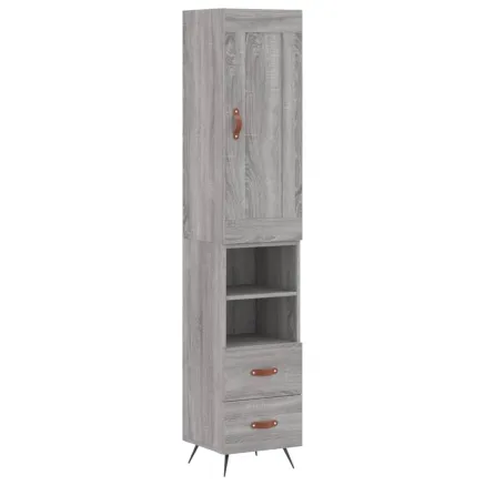Buffet haut Sonoma gris 34,5x34x180 cm Bois d'ingénierie 2