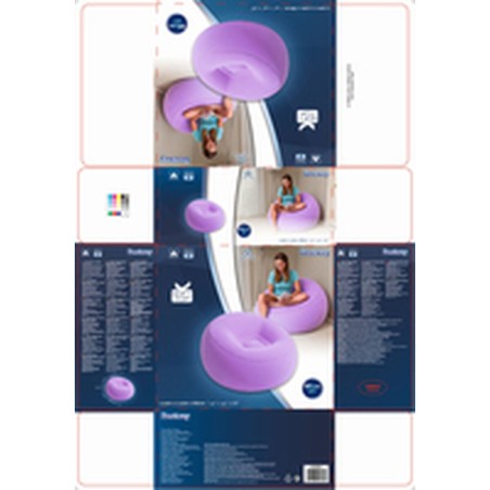 Inflatable Armchair Bestway Fashion 112 x 112 x 66 cm 122 x 122 x 66 c