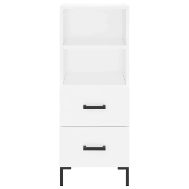 Buffet haut Blanc 34,5x34x180 cm Bois d'ingénierie