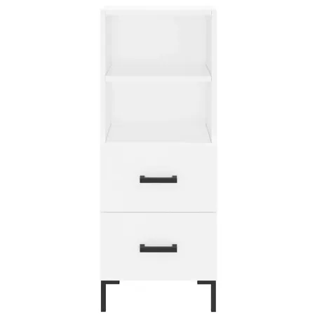 Buffet haut Blanc 34,5x34x180 cm Bois d'ingénierie