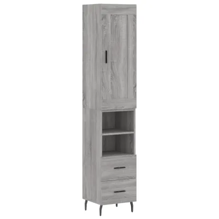 Buffet haut Sonoma gris 34,5x34x180 cm Bois d'ingénierie 2