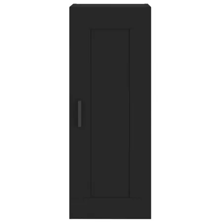 Buffet haut Noir 34,5x34x180 cm Bois d'ingénierie