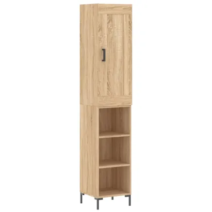 Buffet haut Chêne sonoma 34,5x34x180 cm Bois d'ingénierie 2
