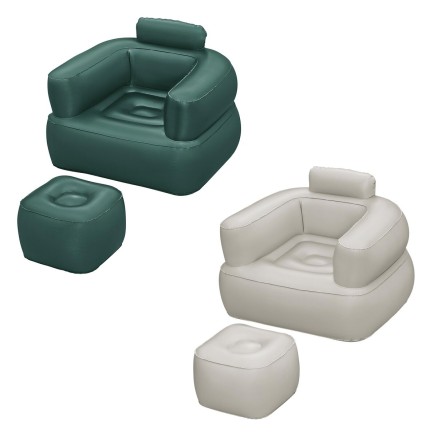 Bestway Fauteuil Gonflable avec Repose-pieds Couleur Assortie 107x99x8