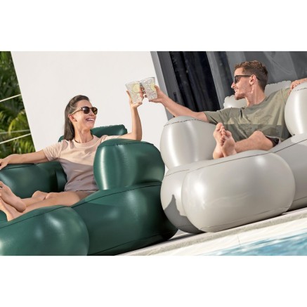 Bestway Fauteuil Gonflable avec Repose-pieds Couleur Assortie 107x99x8 2