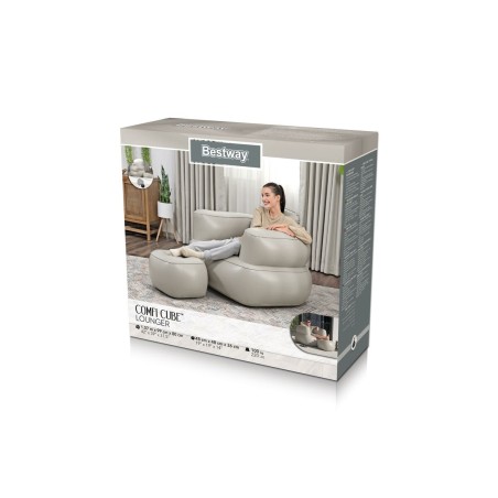 Bestway Sessel Aufblasbar mit Fußstütze Farbwahl 107x99x80/48x48x36