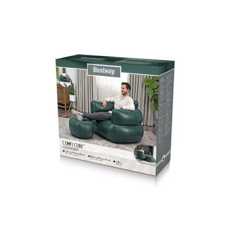 Bestway Sessel Aufblasbar mit Fußstütze Farbwahl 107x99x80/48x48x36