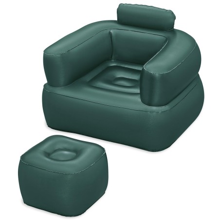 Bestway Sessel Aufblasbar mit Fußstütze Farbwahl 107x99x80/48x48x36