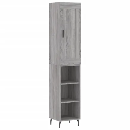 Buffet haut Sonoma gris 34,5x34x180 cm Bois d'ingénierie 2