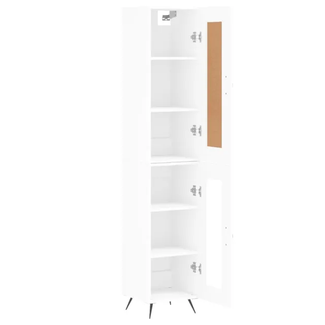 Buffet haut Blanc 34,5x34x180 cm Bois d'ingénierie